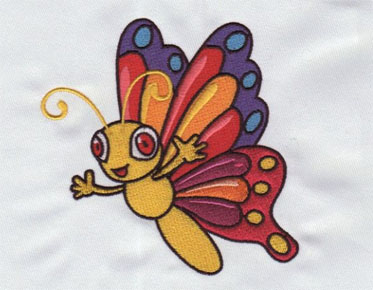 embroidery digitizing bufferfly logo